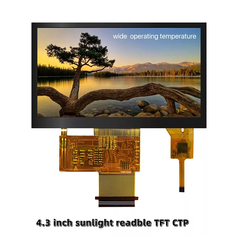 Module TFT de température de 4,3 pouces de large avec écran tactile